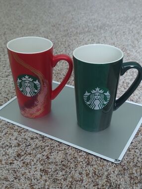 Starbucks Red & Green/ Multi Color Ceramic Logo Mugs